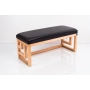 Ławka Szafka Pufa Tapicerowana Siedzisko Gładkie Ekoskóra Czarny LGS-51 Rozmiary od 50 cm do 200 cm