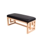 Ławka Szafka Pufa Tapicerowana Siedzisko Gładkie Ekoskóra Czarny LGS-51 Rozmiary od 50 cm do 200 cm