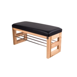 Ławka Szafka Pufa Tapicerowana Siedzisko Gładkie Ekoskóra Czarny LGS-53 Rozmiary od 50 cm do 200 cm
