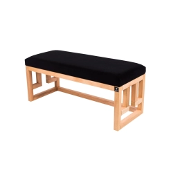 Ławka Szafka Pufa Tapicerowana Siedzisko Gładkie Czarny LGS-54 Rozmiary od 50 cm do 200 cm