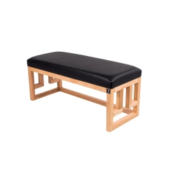 Ławka Szafka Pufa Tapicerowana Siedzisko Gładkie Ekoskóra Czarny LGS-54 Rozmiary od 50 cm do 200 cm