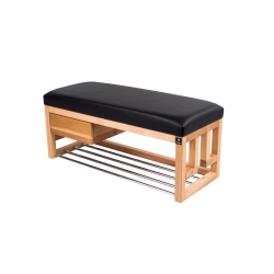 Ławka Szafka Pufa Tapicerowana Siedzisko Gładkie Ekoskóra Czarny LGS-56 Rozmiary od 50 cm do 200 cm