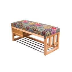 Ławka Szafka Pufa Tapicerowana Siedzisko Gładkie Hexagony Mandala LGS-56 Rozmiary od 50 cm do 200 cm