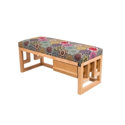 Ławka Szafka Pufa Tapicerowana Siedzisko Gładkie Hexagony Mandala LGS-57 Rozmiary od 50 cm do 200 cm