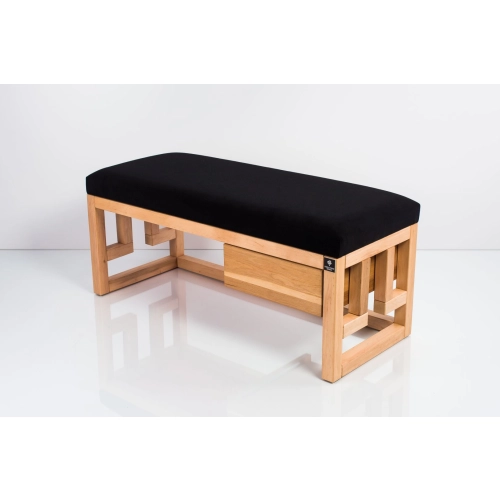 Ławka Szafka Pufa Tapicerowana Siedzisko Gładkie Czarny LGS-57 Rozmiary od 50 cm do 200 cm