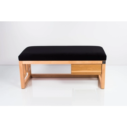 Ławka Szafka Pufa Tapicerowana Siedzisko Gładkie Czarny LGS-57 Rozmiary od 50 cm do 200 cm
