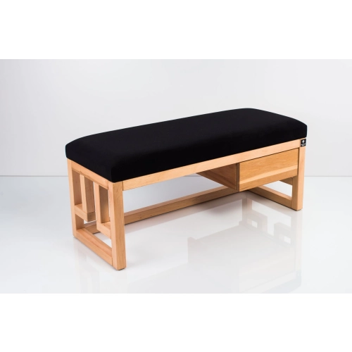 Ławka Szafka Pufa Tapicerowana Siedzisko Gładkie Czarny LGS-57 Rozmiary od 50 cm do 200 cm
