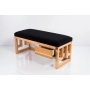 Ławka Szafka Pufa Tapicerowana Siedzisko Gładkie Czarny LGS-57 Rozmiary od 50 cm do 200 cm
