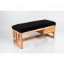 Ławka Szafka Pufa Tapicerowana Siedzisko Gładkie Czarny LGS-57 Rozmiary od 50 cm do 200 cm