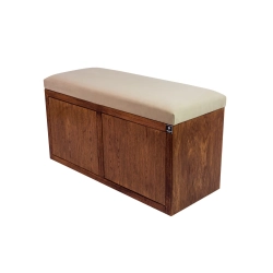 Ławka Szafka Pufa Tapicerowana Siedzisko Gładkie Beż LGS-6 Rozmiary od 50 cm do 200 cm