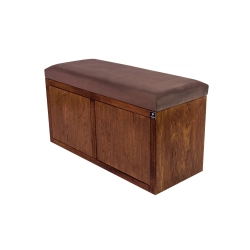 Ławka Szafka Pufa Tapicerowana Siedzisko Gładkie Brązowy LGS-6 Rozmiary od 50 cm do 200 cm
