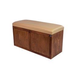 Ławka Szafka Pufa Tapicerowana Siedzisko Gładkie Ekoskóra Beż LGS-6 Rozmiary od 50 cm do 200 cm