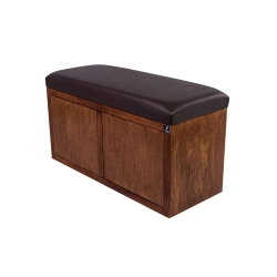 Ławka Szafka Pufa Tapicerowana Siedzisko Gładkie Ekoskóra Brąz LGS-6 Rozmiary od 50 cm do 200 cm
