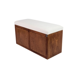 Ławka Szafka Pufa Tapicerowana Siedzisko Gładkie Biały LGS-6 Rozmiary od 50 cm do 200 cm