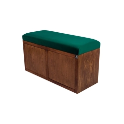 Ławka Szafka Pufa Tapicerowana Siedzisko Gładkie Butelkowa Zieleń LGS-6 Rozmiary od 50 cm do 200 cm