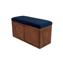 Ławka Szafka Pufa Tapicerowana Siedzisko Gładkie Granatowy LGS-6 Rozmiary od 50 cm do 200 cm