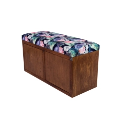 Ławka Szafka Pufa Tapicerowana Siedzisko Gładkie Akwarela Kwiaty Ptaki LGS-6 Rozmiary od 50 cm do 200 cm