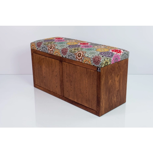 Ławka Szafka Pufa Tapicerowana Siedzisko Gładkie Hexagony Mandala LGS-6 Rozmiary od 50 cm do 200 cm