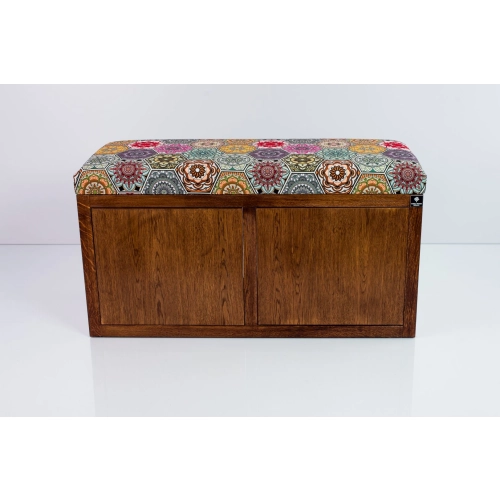 Ławka Szafka Pufa Tapicerowana Siedzisko Gładkie Hexagony Mandala LGS-6 Rozmiary od 50 cm do 200 cm