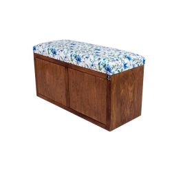 Ławka Szafka Pufa Tapicerowana Siedzisko Gładkie Kwiaty Malowane LGS-6 Rozmiary od 50 cm do 200 cm