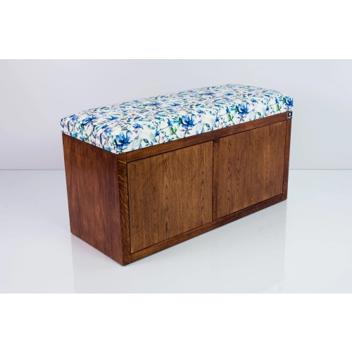 Ławka Szafka Pufa Tapicerowana Siedzisko Gładkie Kwiaty Malowane LGS-6 Rozmiary od 50 cm do 200 cm