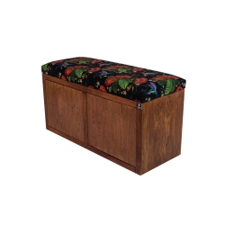 Ławka Szafka Pufa Tapicerowana Siedzisko Gładkie Liście Maki Koliber LGS-6 Rozmiary od 50 cm do 200 cm