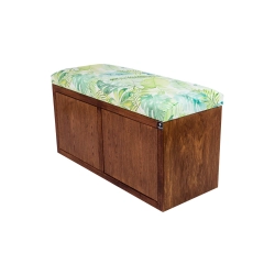 Ławka Szafka Pufa Tapicerowana Siedzisko Gładkie Liście Monstery LGS-6 Rozmiary od 50 cm do 200 cm