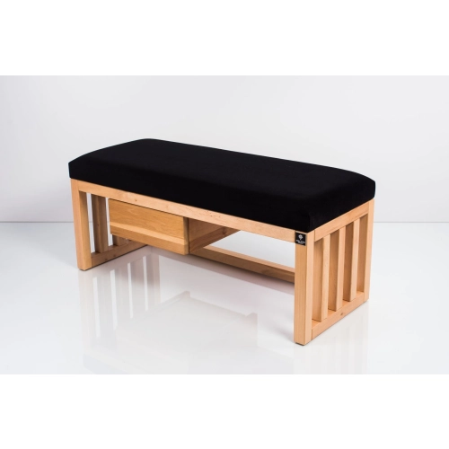 Ławka Szafka Pufa Tapicerowana Siedzisko Gładkie Czarny LGS-60 Rozmiary od 50 cm do 200 cm