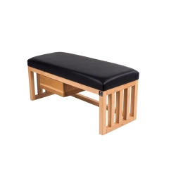 Ławka Szafka Pufa Tapicerowana Siedzisko Gładkie Ekoskóra Czarny LGS-60 Rozmiary od 50 cm do 200 cm