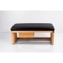 Ławka Szafka Pufa Tapicerowana Siedzisko Gładkie Ekoskóra Czarny LGS-61 Rozmiary od 50 cm do 200 cm