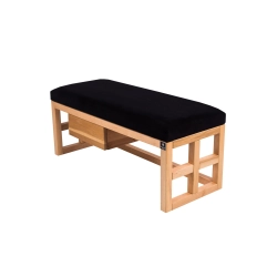 Ławka Szafka Pufa Tapicerowana Siedzisko Gładkie Czarny LGS-63 Rozmiary od 50 cm do 200 cm