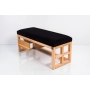 Ławka Szafka Pufa Tapicerowana Siedzisko Gładkie Czarny LGS-63 Rozmiary od 50 cm do 200 cm