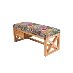 Ławka Szafka Pufa Tapicerowana Siedzisko Gładkie Hexagony Mandala LGS-64 Rozmiary od 50 cm do 200 cm