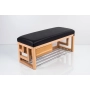 Ławka Szafka Pufa Tapicerowana Siedzisko Gładkie Ekoskóra Czarny LGS-65 Rozmiary od 50 cm do 200 cm