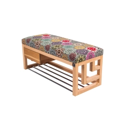 Ławka Szafka Pufa Tapicerowana Siedzisko Gładkie Hexagony Mandala LGS-65 Rozmiary od 50 cm do 200 cm