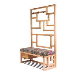 Ławka Szafka Pufa Tapicerowana Siedzisko Gładkie Hexagony Mandala Wieszak LGS-66 Rozmiary od 50 cm do 200 cm