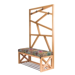 Ławka Szafka Pufa Tapicerowana Siedzisko Gładkie Hexagony Mandala Wieszak LGS-68 Rozmiary od 50 cm do 200 cm