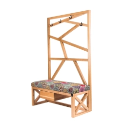 Ławka Szafka Pufa Tapicerowana Siedzisko Gładkie Hexagony Mandala Wieszak LGS-69 Rozmiary od 50 cm do 200 cm