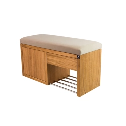 Ławka Szafka Pufa Tapicerowana Siedzisko Gładkie Beż LGS-7 Rozmiary od 50 cm do 200 cm