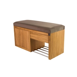 Ławka Szafka Pufa Tapicerowana Siedzisko Gładkie Brązowy LGS-7 Rozmiary od 50 cm do 200 cm