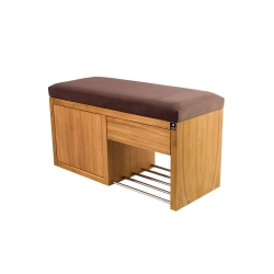 Ławka Szafka Pufa Tapicerowana Siedzisko Gładkie Brązowy LGS-7 Rozmiary od 50 cm do 200 cm