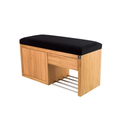 Ławka Szafka Pufa Tapicerowana Siedzisko Gładkie Czarny LGS-7 Rozmiary od 50 cm do 200 cm