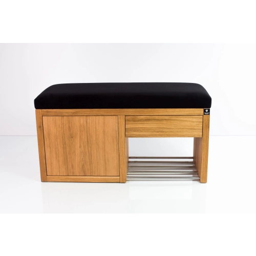 Ławka Szafka Pufa Tapicerowana Siedzisko Gładkie Czarny LGS-7 Rozmiary od 50 cm do 200 cm