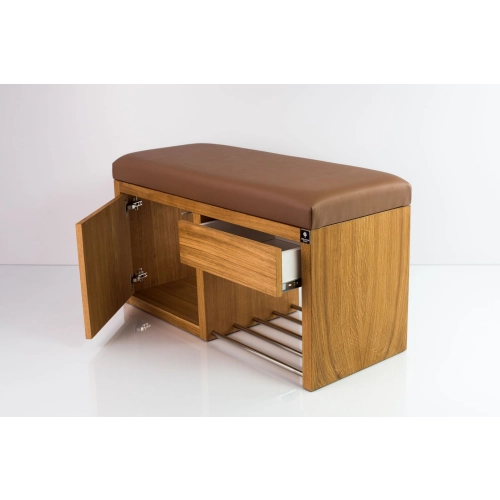 Ławka Szafka Pufa Tapicerowana Siedzisko Gładkie Ekoskóra Cappucino LGS-7 Rozmiary od 50 cm do 200 cm