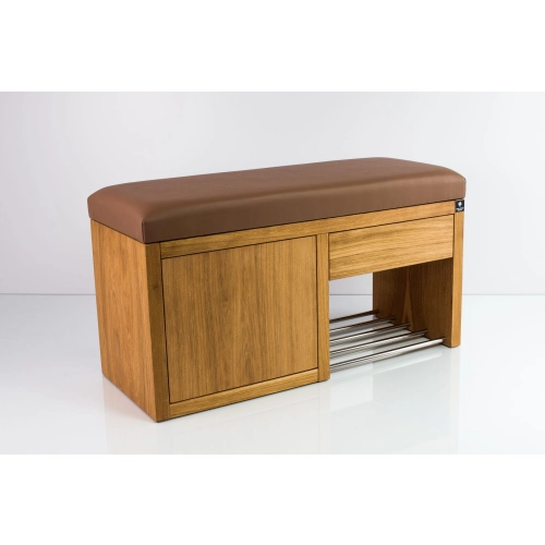 Ławka Szafka Pufa Tapicerowana Siedzisko Gładkie Ekoskóra Cappucino LGS-7 Rozmiary od 50 cm do 200 cm