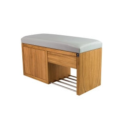 Ławka Szafka Pufa Tapicerowana Siedzisko Gładkie Ekoskóra Popiel LGS-7 Rozmiary od 50 cm do 200 cm