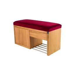 Ławka Szafka Pufa Tapicerowana Siedzisko Gładkie Bordowy LGS-7 Rozmiary od 50 cm do 200 cm