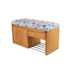 Ławka Szafka Pufa Tapicerowana Siedzisko Gładkie Kwiaty Łowieckie LGS-7 Rozmiary od 50 cm do 200 cm