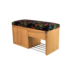 Ławka Szafka Pufa Tapicerowana Siedzisko Gładkie Liście Maki Koliber LGS-7 Rozmiary od 50 cm do 200 cm