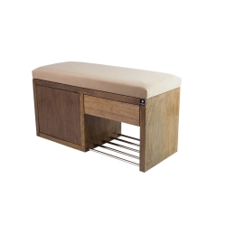 Ławka Szafka Pufa Tapicerowana Siedzisko Gładkie Beż LGS-7 Rozmiary od 50 cm do 200 cm
